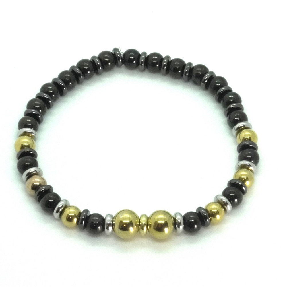 6mm Stainless Steel Beaded Bracelet #BRB-181 - Picture 2 of 2